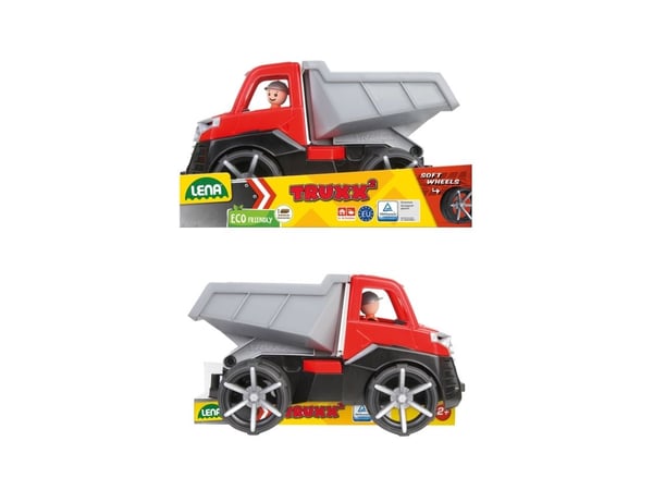 Lena TRUXX Dump Truck - 29cm, Dumper, 2 år, Gummi, Stål, Grå, Rød