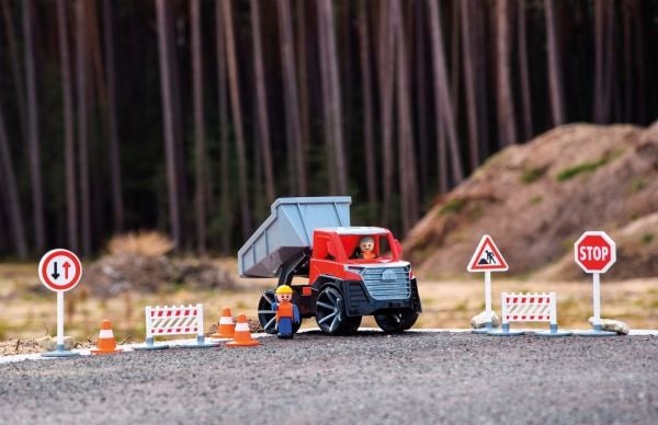 Lena TRUXX Dump Truck - 29cm, Dumper, 2 år, Gummi, Stål, Grå, Rød