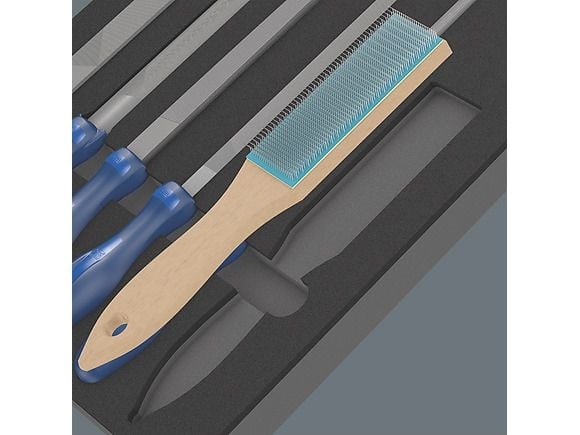 Wera 05150183001, Sats med filer, Halvrund fil, Rund fil, Fyrkant, Plast, Blå, 344 mm, 392 mm