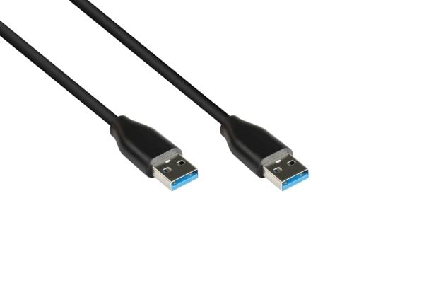 Gode tilkoblinger USB 3.2 Gen.2 tilkoblingskabel 1m St. A/ St. A svart