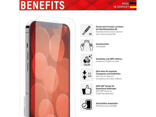 Displex 01715, Apple, iPhone 14 Pro, Tørr påføring, Slagbestandig, Ripebestandig, Støvresistent, Gjennomsiktig, 1 stykker