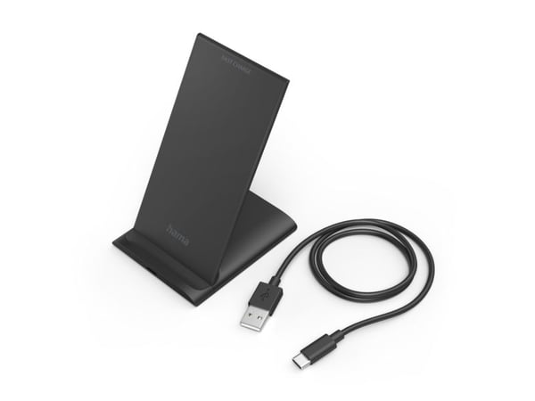 Hama QI-FC10S, Innendørs, USB, Trådløs lading, 1 m, Svart