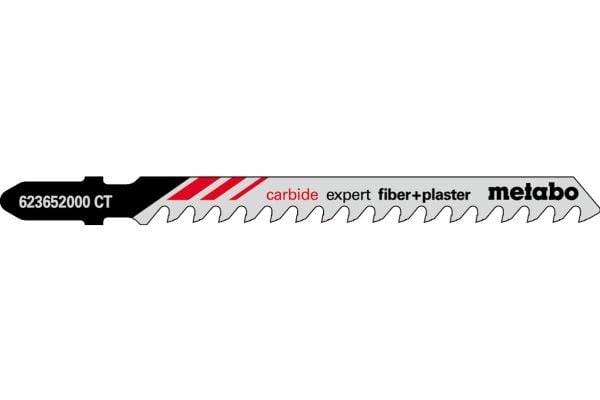 Metabo 623652000, Stikksagblad, Cement-bundet fiber panel, Fiberglass, Karbid, Sort, Grå, 7,4 cm, 1,25 mm