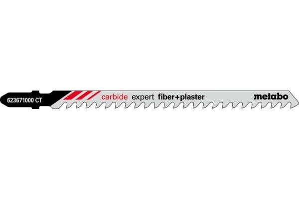 Metabo 623671000, Figursågblad, Cementfiberpanel, Cementbundna fiberplattor, Gipsskivor, Karbid, Svart, Grå, Röd, 10,6 cm, 1,25 mm