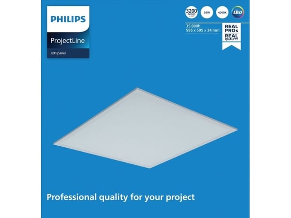 Philips 8719514955271, firkant, Tak, Hvit, Metall, IP20, II