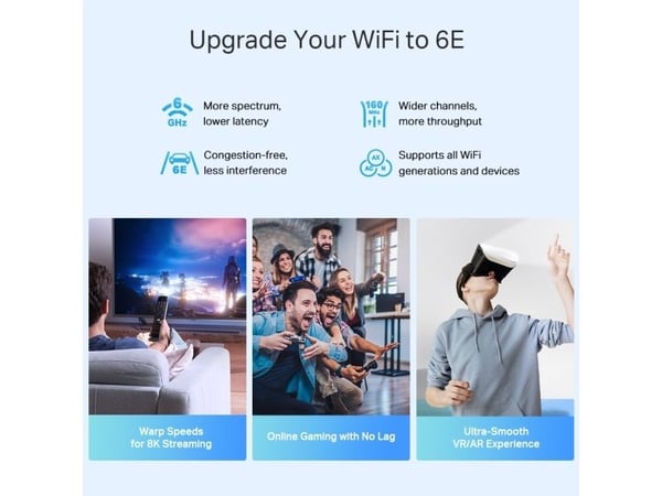 TP-Link | Deco XE75 Pro - Wi-Fi-system (1 ruter) - op til 2900 sq.ft - mesh - GigE - Wi-Fi 6E - Tri-Band