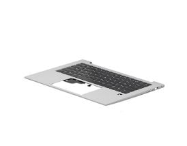 HP - Erstatningstastatur for bærbar PC - med ClickPad - bakbelysning - QWERTY - Internasjonal engelsk / kanadisk fransk - med toppdeksel - for Elit...