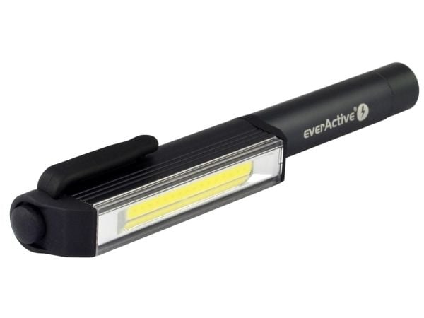 Everactive WL200, Lommelykt med festeklemme, Sort, Metall, COB LED, 1 lamper, 3 W