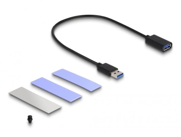 Delock - Drevkabinett - M.2 - NVMe PCIe - PCIe, SATA, USB 3.2 (Gen 2)