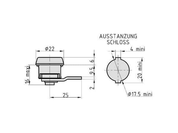 BASI HS 331 KD, Postkasselås, Rustfritt stål, Rustfritt stål