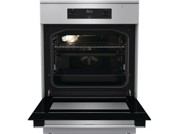 Gorenje GEIT6C60XPG, Frittstående komfyr, Rustfritt stål, Rotasjon, Berøringskontroll, Rustfritt stål, Rustfritt stål, Toppen foran