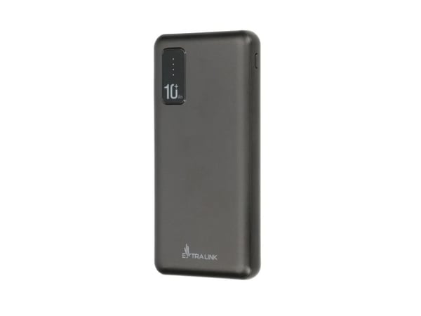 Extralink EPB-098B - Strømbank - 10000 mAh - 2.1 A - 2 utgangskontakter (USB) - svart