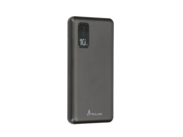 Extralink EPB-098B - Strømbank - 10000 mAh - 2.1 A - 2 utgangskontakter (USB) - svart