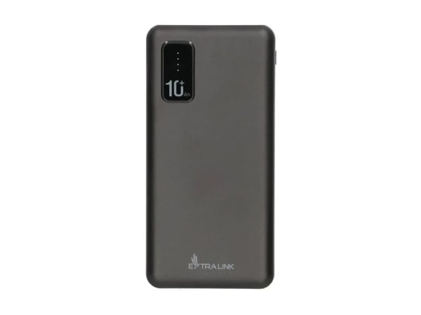 Extralink EPB-098B - Strømbank - 10000 mAh - 2.1 A - 2 utgangskontakter (USB) - svart