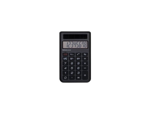 MAUL ECO 250, Ficka, Grundläggande, 8 siffror, 1 linjer, Solar, Svart
