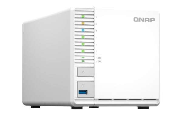 QNAP TS-364 - NAS-server - 3 brønner - SATA 6Gb/s - RAID 5 - RAM 8 GB - 2.5 Gigabit Ethernet - iSCSI støtte