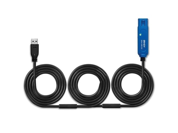 Lindy 43361, 20 m, USB A, USB A, USB 3.2 Gen 1 (3.1 Gen 1), 5 Gbit/s, Svart