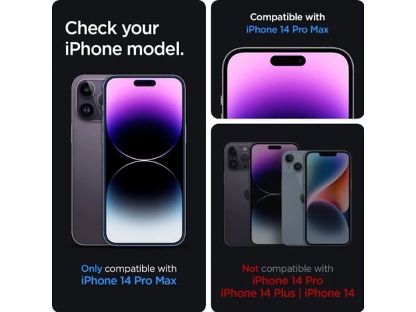 Spigen GLAS.tR Slim, Apple, iPhone 14 Pro Max, Ripebestandig, Gjennomsiktig, 1 stykker
