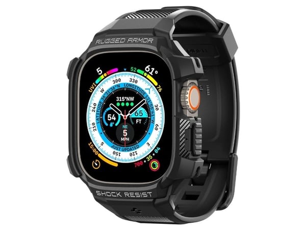 Spigen Rugged Armor Pro, Klokkekjede, Apple, Ultra (49mm), Termoplastisk polyuretan (TPU), 50 mm, 174,5 mm