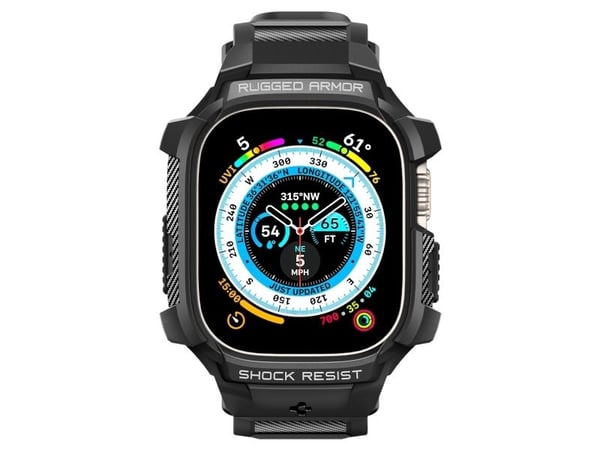 Spigen Rugged Armor Pro, Klokkekjede, Apple, Ultra (49mm), Termoplastisk polyuretan (TPU), 50 mm, 174,5 mm