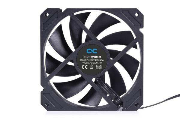 Alphacool 24852, Vifte, 12 cm, 600 RPM, 2500 RPM, Sort