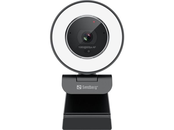 Sandberg Streamer USB Webcam Pro Elite - Direktestrømningskamera - farge - 2560 x 1440 - lyd - USB 2.0 - H.264, H.265, MJPEG, YUY2
