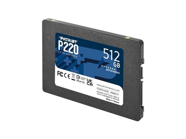 Patriot P220 - SSD - 512 GB - intern - 2.5" - SATA 3Gb/s