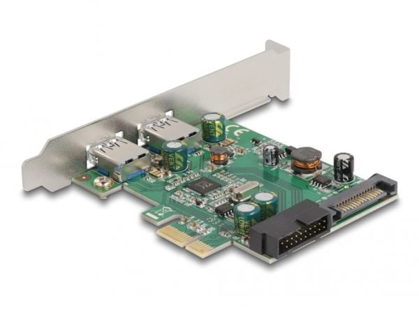 Delock - USB-adapter - PCIe 2.0 lav profil - USB, USB 2.0, USB 3.0, USB 3.2 Gen 1