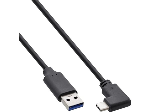 InLine USB 3.2 Kabel Type C hann til A hann svart 0,5m - Kabel - Digital/Data (35714W)