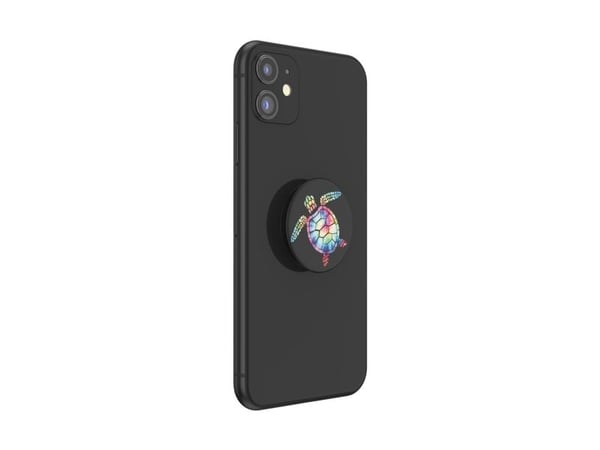 PopSockets PopGrip Pshychedelic Turtle, Grep, Svart, Flerfarget, Dyremønster, Universell, 1 stykker