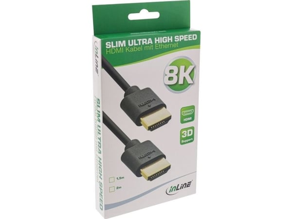 InLine 17911S, 1,5 m, HDMI Type A (Standard), HDMI Type A (Standard), 3D, 48 Gbit/sek., Lajittelu