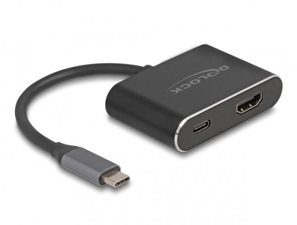 DeLOCK 64199, 0,15 m, USB Type-C, HDMI-tyyppi A (vakio), Uros, Naaras, Suora
