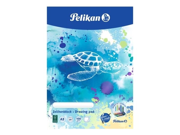 Pelikan Zeichenblock, Flerfarget, Papir, Barn, Alle kjønn