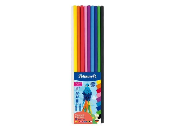 Pelikan krepppapirsett KRP, 10 farger, f.s.