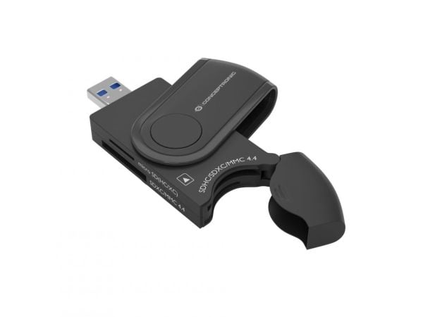 Conceptronic StreamVault BIAN04B, MicroSD (TransFlash), MicroSDHC, MicroSDXC, SD, SDHC, SDXC, Musta, 5000 Mbit/s, Windows XP Windows Vista Windows ...