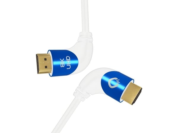 OEHLBACH D1C42546, 1,5 m, HDMI Type A (Standard), HDMI Type A (Standard), 3D, 48 Gbit/sek, Blå, Hvit
