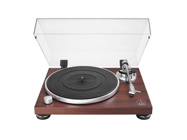 Audio-Technica AT-LPW50BTRW, Beltedrevet platespiller, Manuell, Brun, Aluminium, 33 1/3,45 RPM, 60 dB