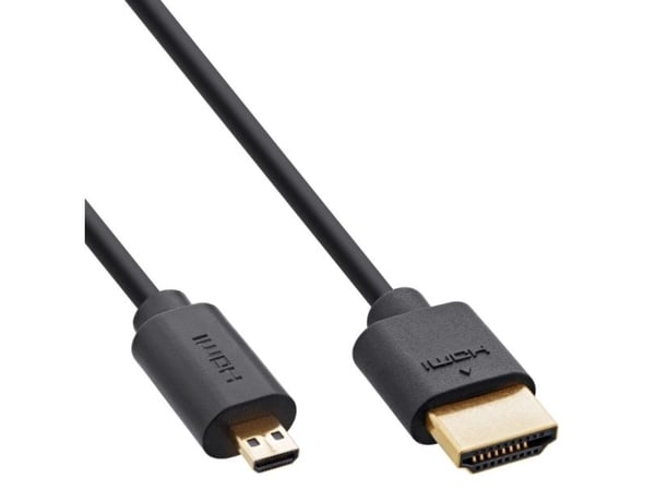 InLine 17933D1, 0,3 m, HDMI Type A (Standard), HDMI Type D (Mikro), 3D, 48 Gbit/s, Sort