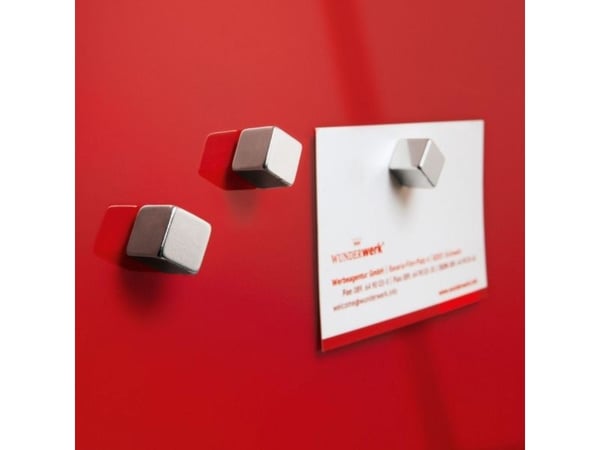 Sigel BA193, Cube, Neodym, Sølv, Matte, 10 mm, 10 mm
