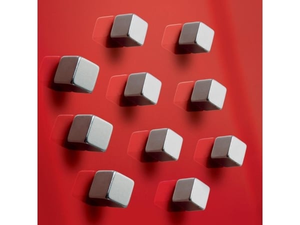 Sigel BA193, Cube, Neodym, Sølv, Matte, 10 mm, 10 mm