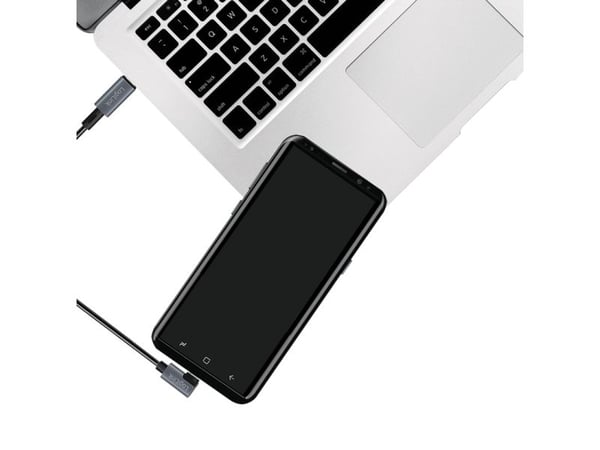 LogiLink CU0182, 1 m, USB C, USB C, USB 2.0, 0,48 Gbit/s, Sort, Sølv