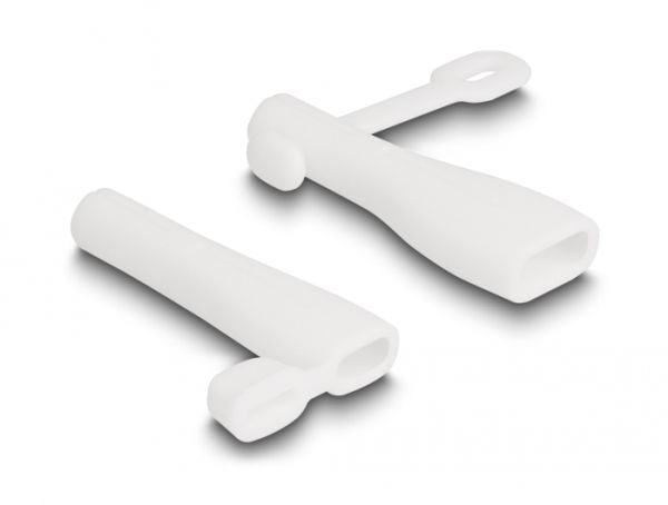 Delock pölysuoja USB Type-A pistokkeelle ja USB Type-C pistokkeelle 2 kpl valkoinen