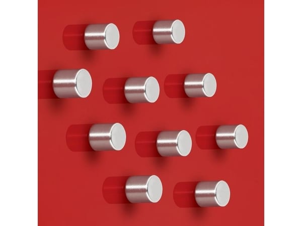 Sigel BA701, Cylinder, Neodym, Sølv, Matte, 10 mm, 10 mm