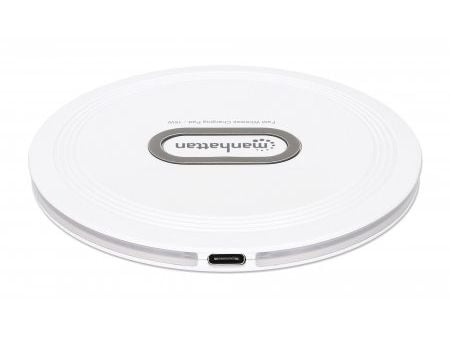 Manhattan 406024, Innendørs, USB, Trådløs lading, 0,8 m, Hvit