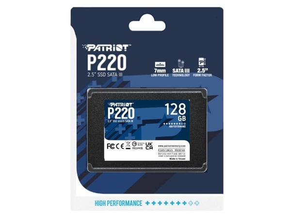 Patriot P220S128G25 P220 SSD, 128 GB 2,5", SATA3, 6 Gbps