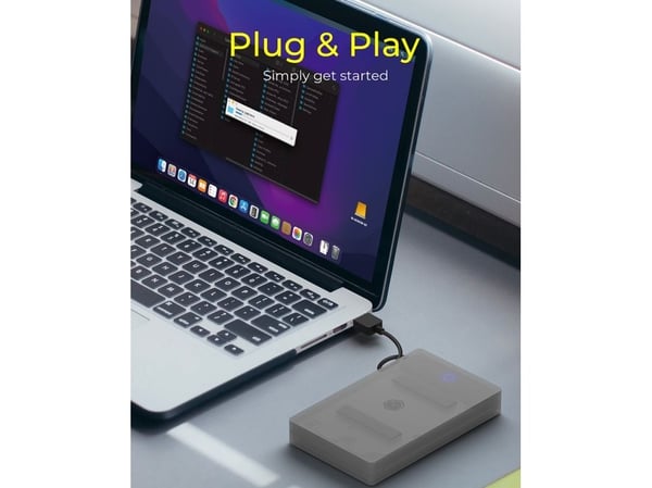 ICY BOX IB-AC603b-U3 - Drevkabinett - plasthus - 2.5" - SATA 6Gb/s - USB 3.2 (Gen 1) - antrasitt/svart
