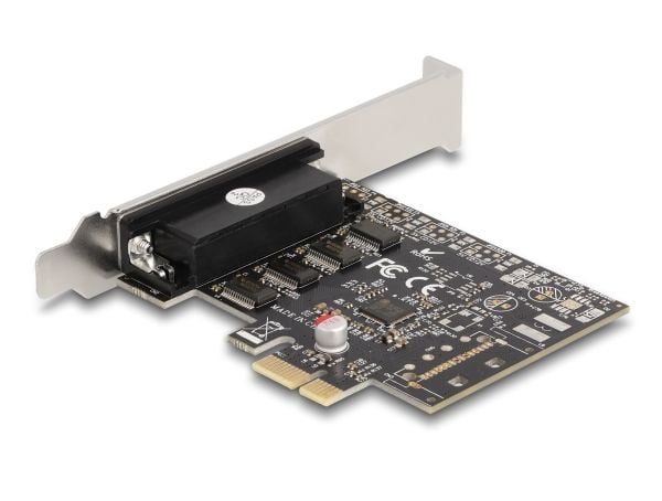 DeLOCK 66324, PCIe, RS-232, VGA, Naaras, Full-height / Low-profile, PCIe 2.0, RS-232