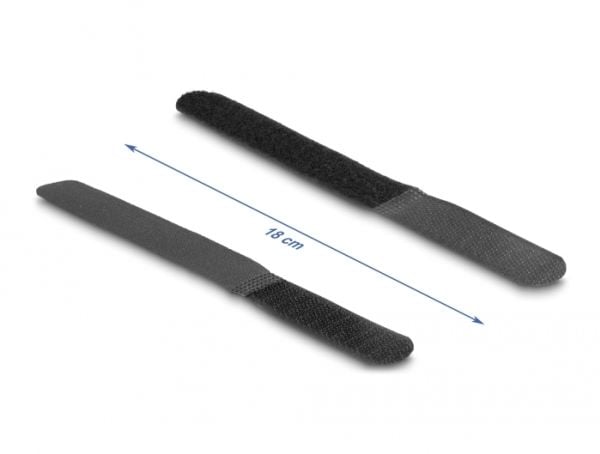Delock tarranauhallinen kaapelinside L 180 x L 20 mm musta 10 kpl