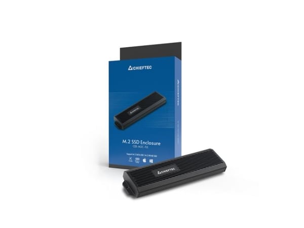 Chieftec CEB-M2C-TLE, SSD-kabinett, M.2, M.2, 10 Gbit/s, USB-tilkobling, Sort