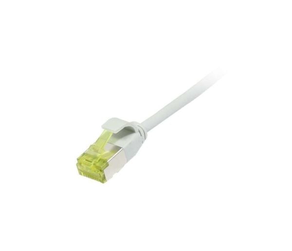 Patchkabel RJ45 CAT6A 500Mhz10m grå UFTP slimline rund d38mm TPELSZHSuperflex AWG32 med CAT7 råkabel Synergy 21